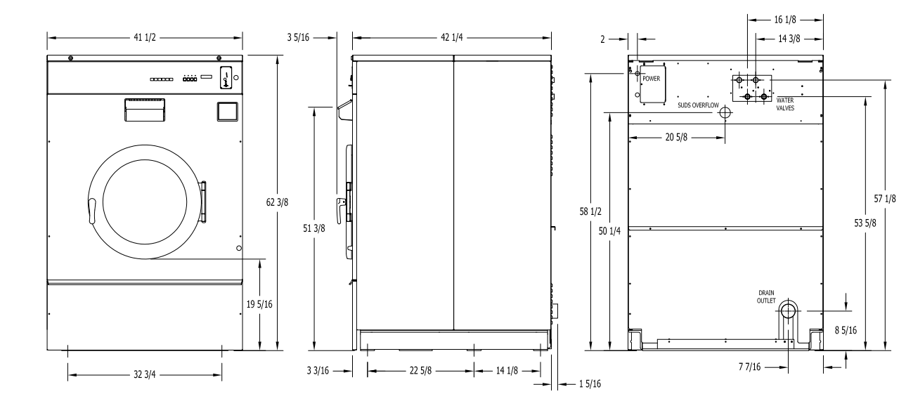 T-1450SC Lavadora de 40.8 kg (90 lb) serie C Express
