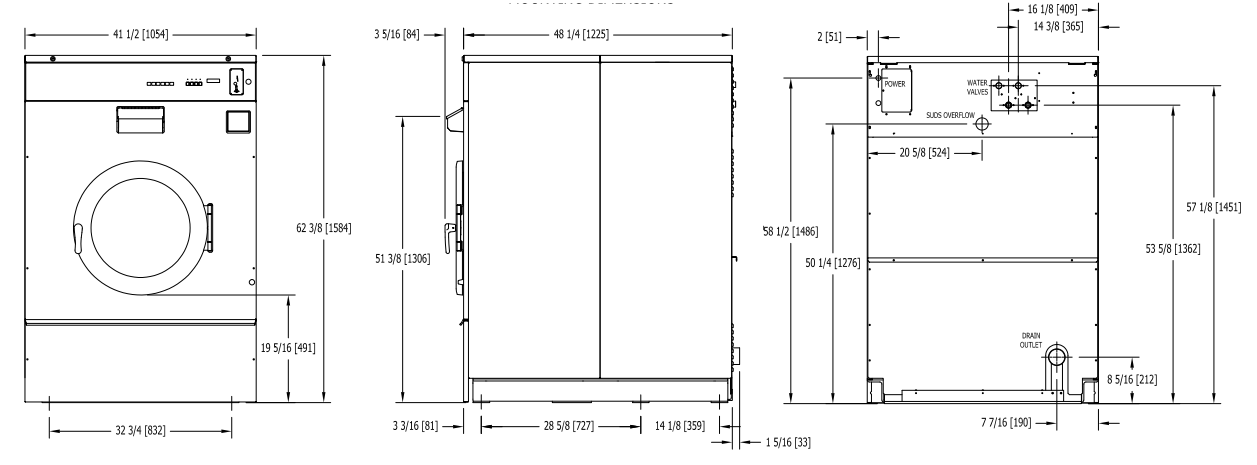 T-1800SC Lavadora de 54.4 kg (120 lb) serie C