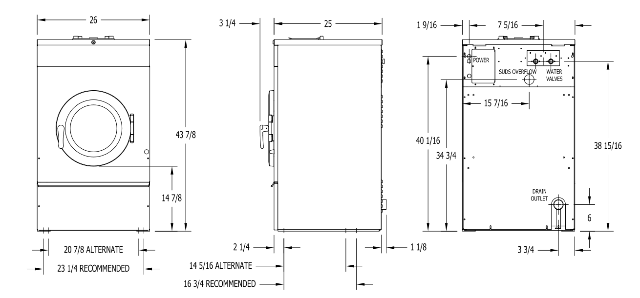 T-300 I T-300S6 Lavadora industrial de 9 kg (20 lb)