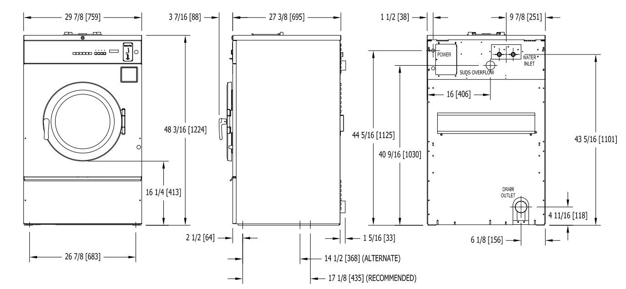 T-400SC Lavadora de 13.6 kg (30 lb) serie C