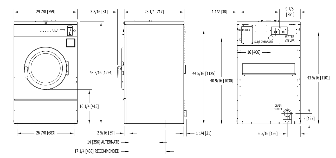 T-450SC Lavadora de 13.6 kg (40 lb) serie C Express