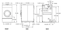 T-650 OEX T-650SO Lavadora industrial de 18.1 kg (60 lb) serie O Express