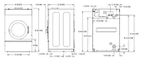T-750 IEX T-750S6 Lavadora industrial de 22.6 kg (50 lb) Express