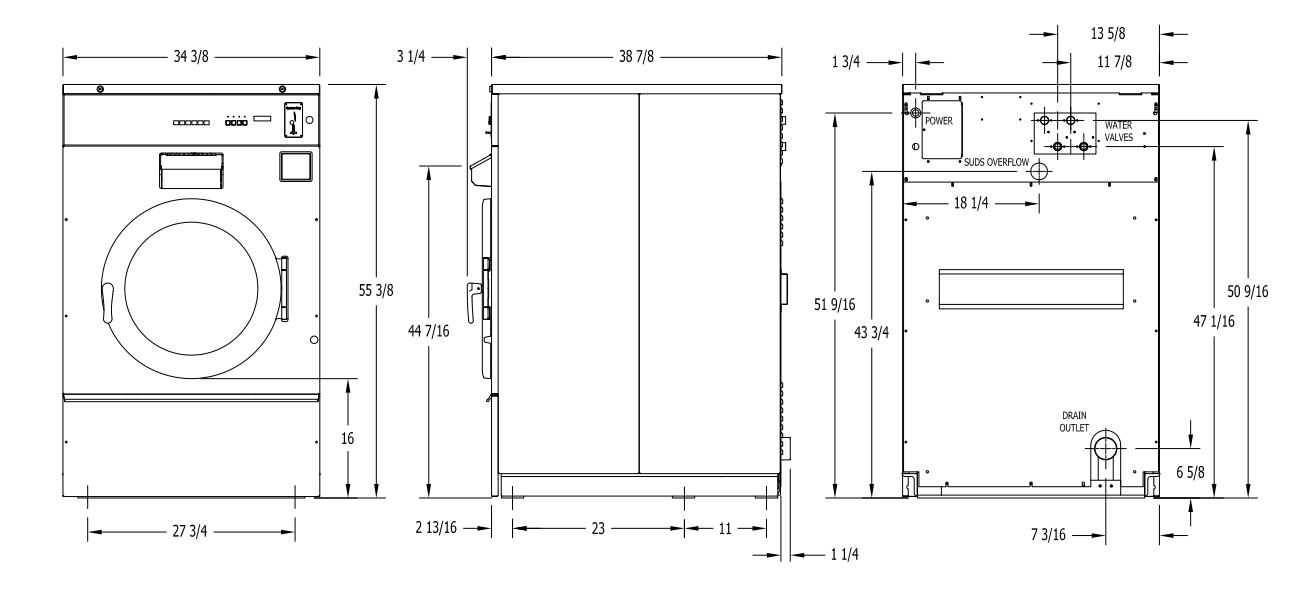 T-750SC Lavadora de 22.6 kg (50 lb) serie C Express