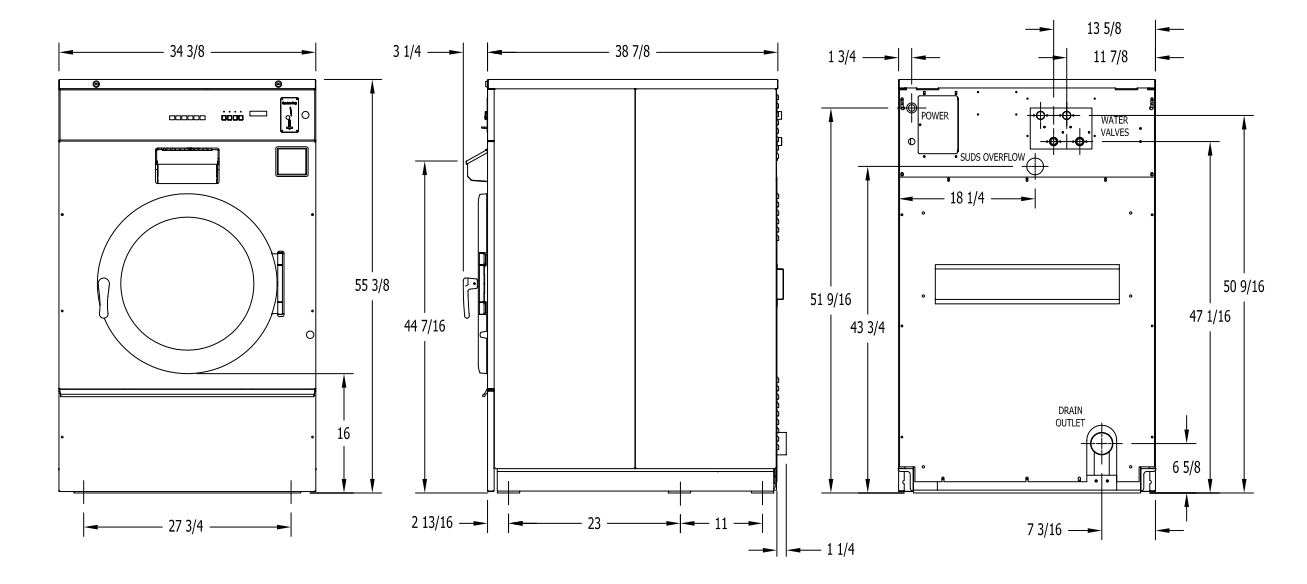 T-950SC Lavadora de 27.2 kg (60 lb) serie C Express