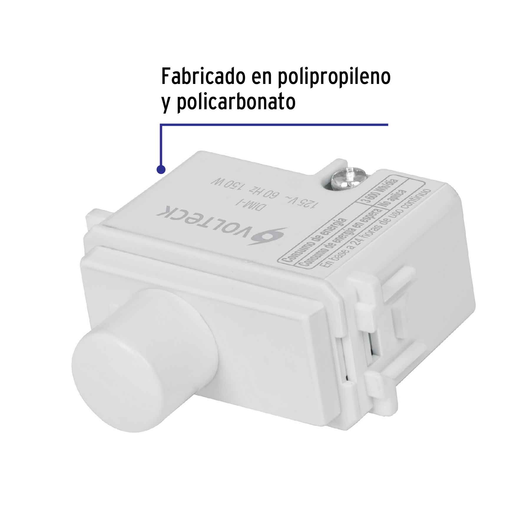 Dimmer giratorio, línea Italiana, color blanco - DIM-IB / 48138