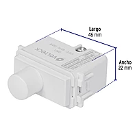 Dimmer giratorio, línea Italiana, color blanco - DIM-IB / 48138