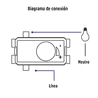 Dimmer giratorio, línea Oslo, color blanco - DIM-OB / 48330