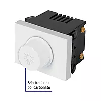 Dimmer giratorio, 1.5 módulos, línea Española, color blanco - DIM15-EB / 47054