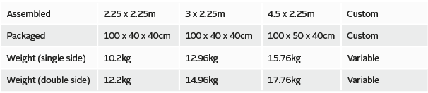 Banner Walls Standard Single Sided