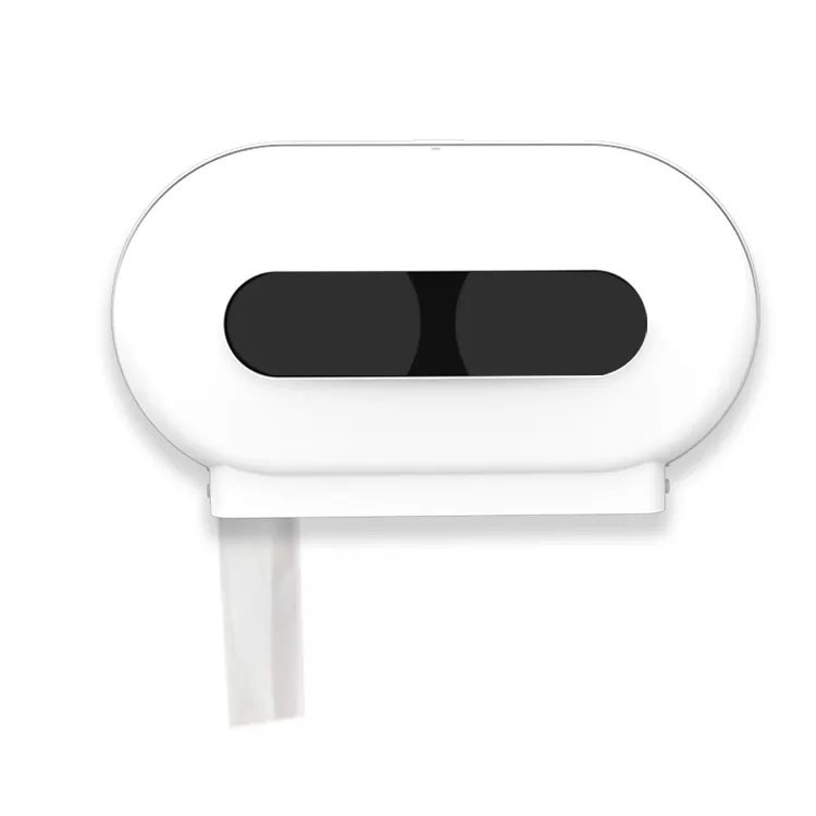 Dispensador doble de papel higiénico jumbo para baños institucionales