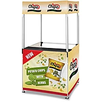 Ovation Sublimated Gazebo 1m X 1m Kiosk - 3 Half-Wall Skins