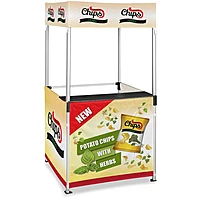 Ovation Sublimated Gazebo 1m X 1m Kiosk - 3 Half-Wall Skins
