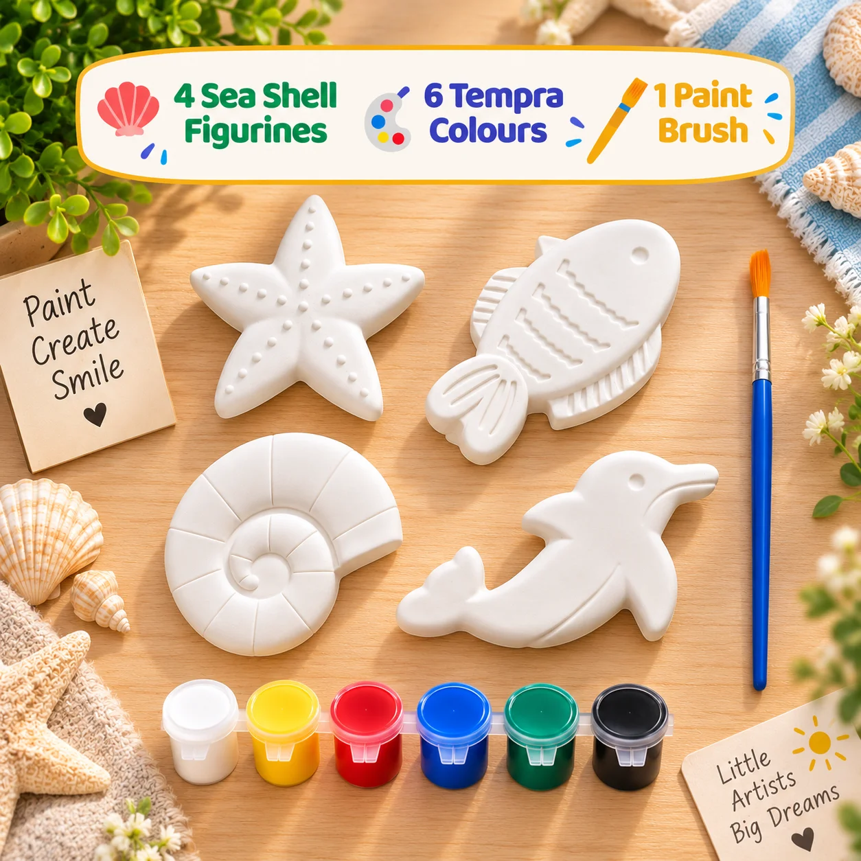 Tiny Paint Brush – Ocean Friends Theme Painting Kit