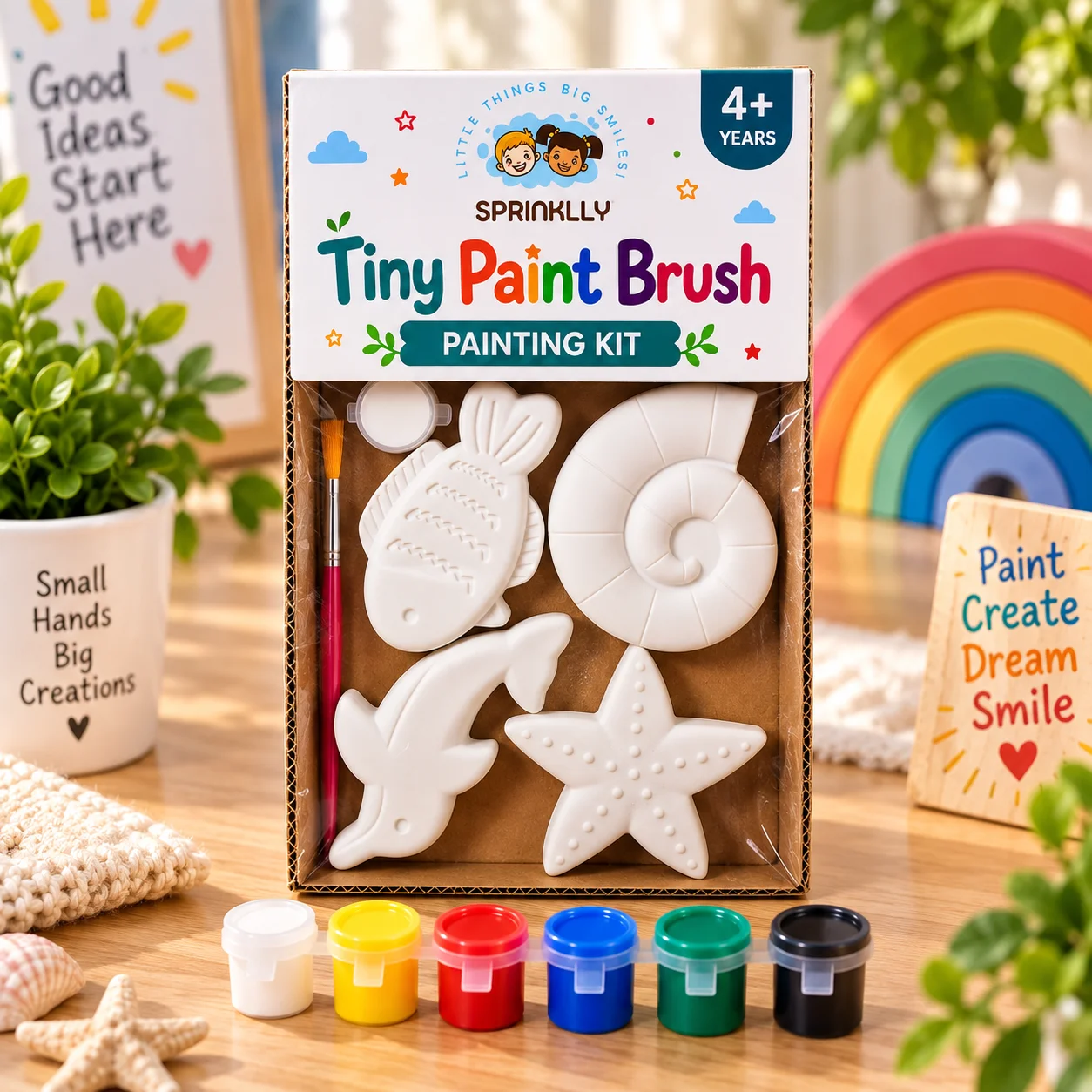 Tiny Paint Brush – Ocean Friends Theme Painting Kit