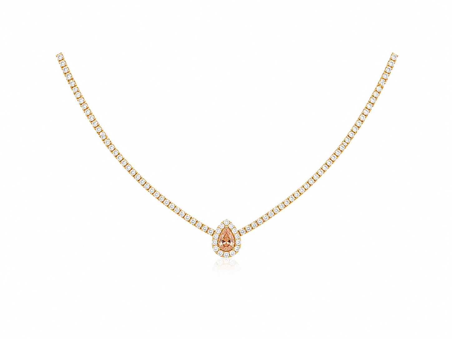 CHOKER MORGANITA 14K  1.55CT DI 0.37CT MORGANITA
