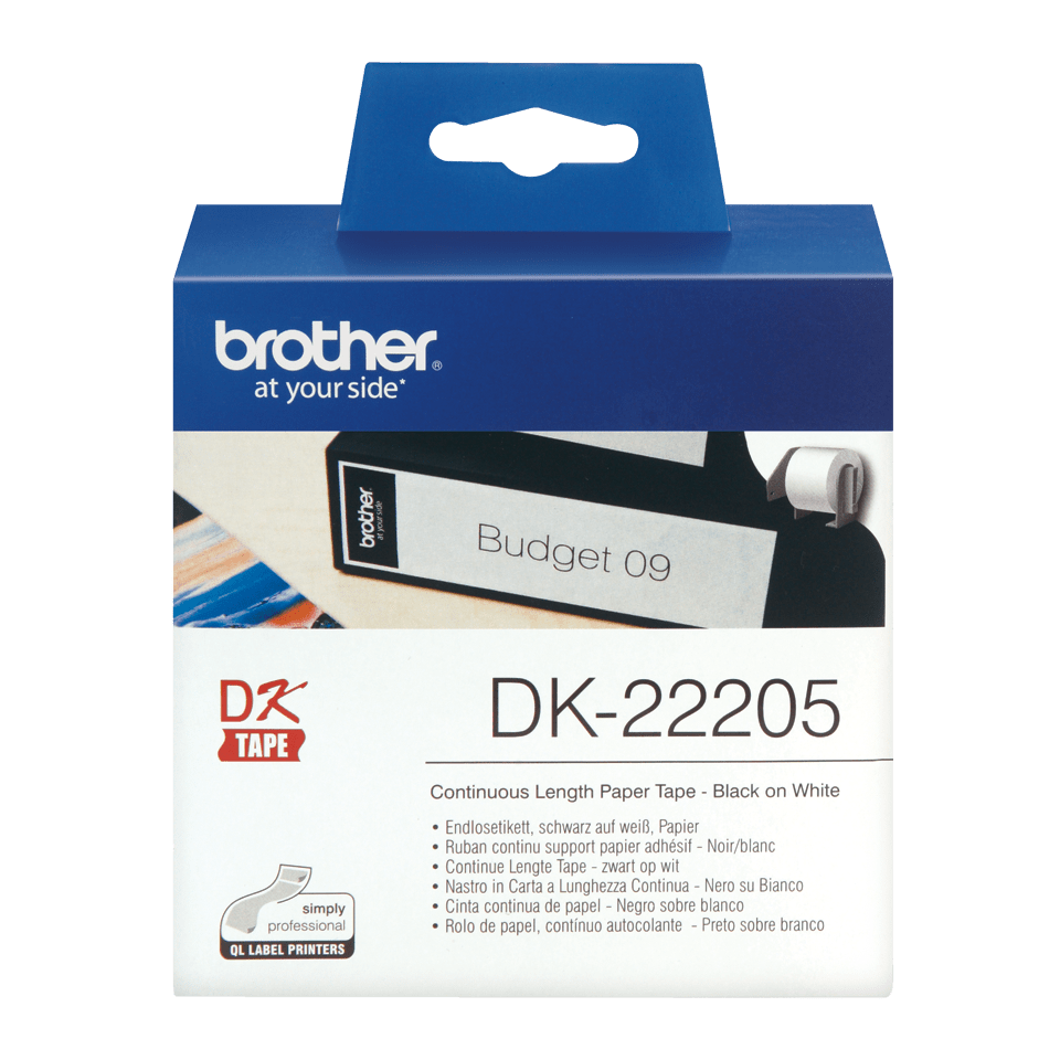BROTHER DK ROLL 22205 62MM CONT PAPER TAPE