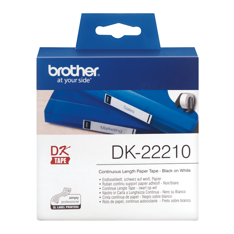 BROTHER DK-22210 ROLL 29MM CONTIN PAPER TAPE