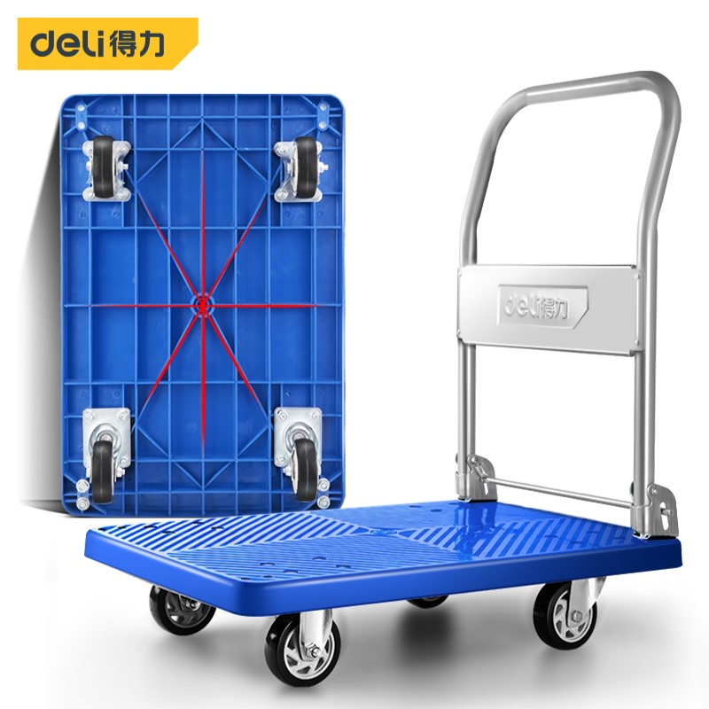 DELI FLATBED CART  DL6111 BLUE