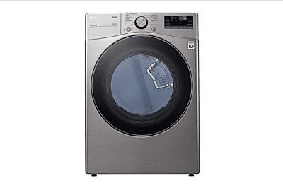 LG Electric Dryer, 27 inch Width, 7.4 cu. ft. Capacity, Steam Clean, 5 Temperature Settings, Stackable, Steel Drum, Wifi Enabled, Graphite Steel colour