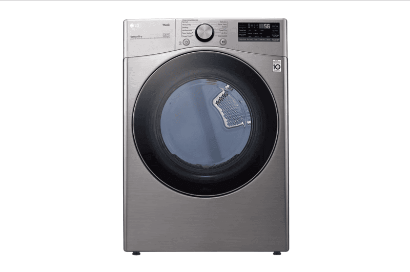LG Electric Dryer, 27 inch Width, 7.4 cu. ft. Capacity, Steam Clean, 5 Temperature Settings, Stackable, Steel Drum, Wifi Enabled, Graphite Steel colour