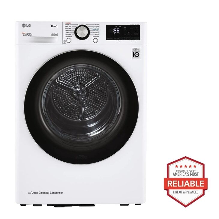 LG® DLHC1455W 4.2 cu.ft. Compact Front Load Dryer with Dual Inverter HeatPump™ Technology LG® DLHC1455W 4.2 cu.ft. Compact Front Load Dryer with Dual Inverter HeatPump™ Technology