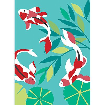 Carpe Koi - Tela Mezzopunto con nuovi colori DMC Lanato