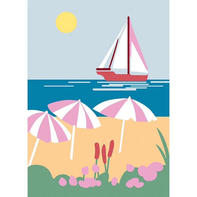 Spiaggia - Tela Mezzopunto con nuovi colori DMC Lanato Spiaggia - Tela Mezzopunto con nuovi colori DMC Lanato