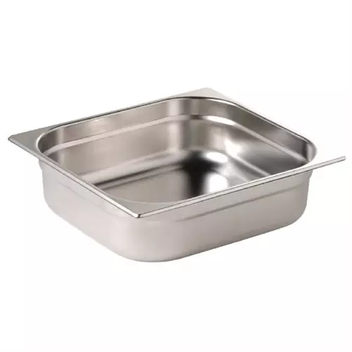 Vogue Stainless Steel 1/2 Gastronorm Tray 100mm 6.2Ltr
