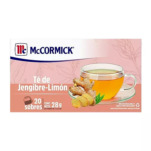 MCCORMICK TE JENGIBRE-LIMON 25 PZAS DE 1.4 G