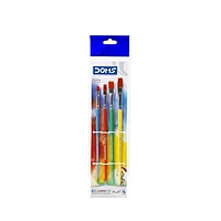DOMS Colourmate Flat Paint Brushes Set of 4 (1,2,4,6) – Synthetic Hair Brushes