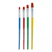 DOMS Colourmate Flat Paint Brushes Set of 4 (1,2,4,6) – Synthetic Hair Brushes