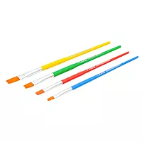 DOMS Colourmate Flat Paint Brushes Set of 4 (1,2,4,6) – Synthetic Hair Brushes