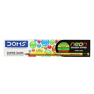 Doms Neon Super Dark HB/2 Graphite Pencil Box Pack