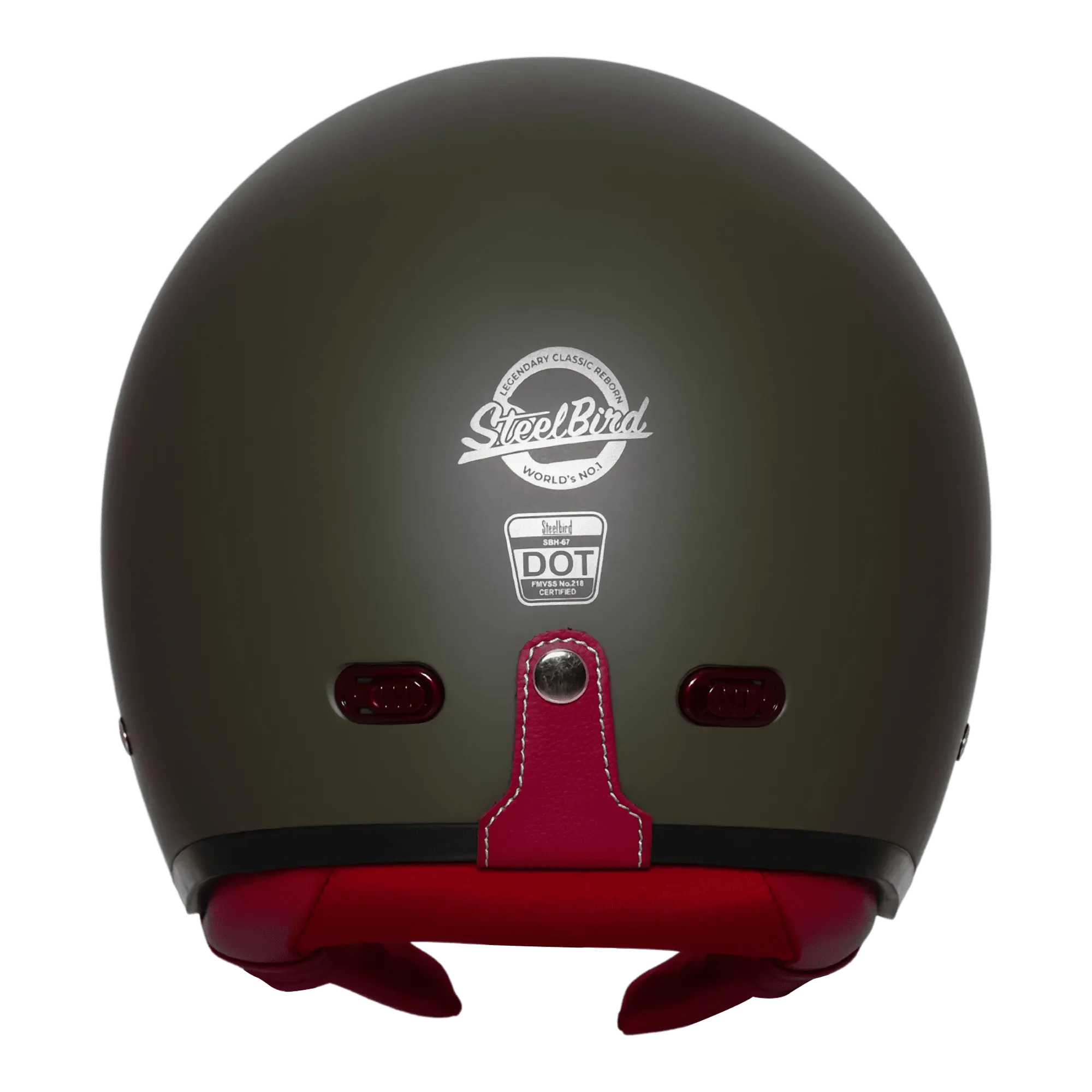 STEELBIRD SBH-67 VINTAGE DOT 5.0 MATT BATTLE GREEN C/V 580 MM WITH EXTRA SMOKE VISOR STEELBIRD SBH-67 VINTAGE DOT 5.0 MATT BATTLE GREEN C/V 580 MM WITH EXTRA SMOKE VISOR