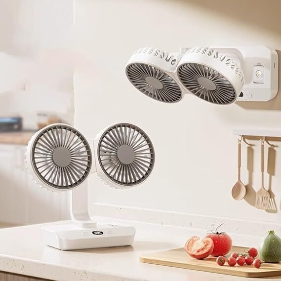 DOUBLE FACE RECHARGEABLE FAN