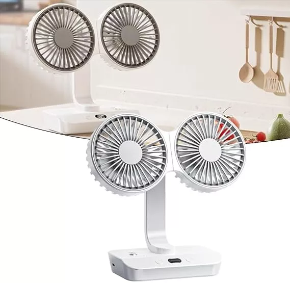 DOUBLE FACE RECHARGEABLE FAN