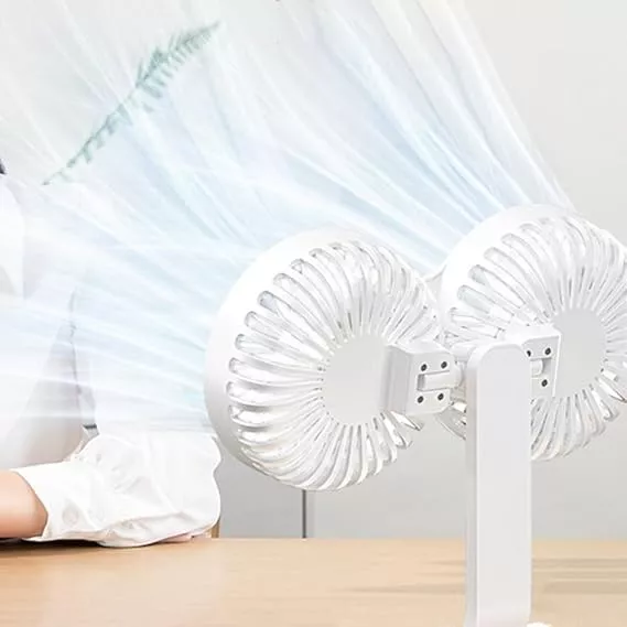 DOUBLE FACE RECHARGEABLE FAN