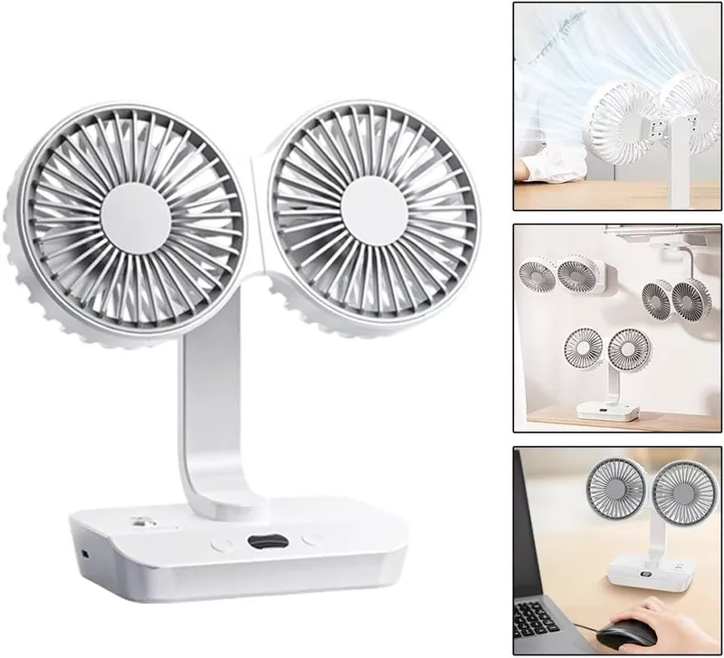 DOUBLE FACE RECHARGEABLE FAN
