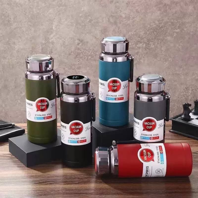 DOUBLE WALL SPORT VACUUM FLASK WITH HANDLE -  1000ML