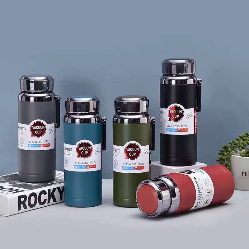 DOUBLE WALL SPORTS VACUUM FLASK WITH HANDLE - 800ML