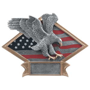Diamond Plate Resin Trophy-Eagle-8.5 x 6
