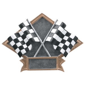 Diamond Plate Resin Trophy-Racing-8.5 x 6