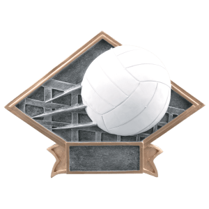 Diamond Plate Resin Trophy-Volleyball-8.5 x 6