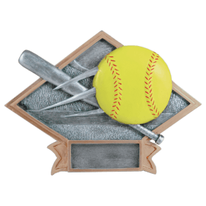Diamond Plate Resin Trophy-Softball-8.5 x 6