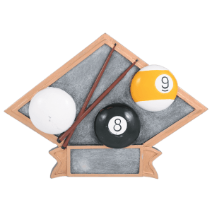 Diamond Plate Resin Trophy-Pool-8.5 x 6