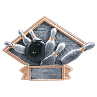 Diamond Plate Resin Trophy-Bowling-6 x 4.5