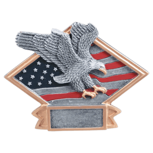 Diamond Plate Resin Trophy-Eagle-6 x 4.5