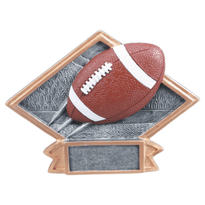 Diamond Plate Resin Trophy-Football-6 x 4.5