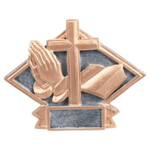 Diamond Plate Resin Trophy-Religious-6 x 4.5